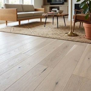 PARQUET PREFINITI - Rovere 1 Strip - Light White - Verniciato Bianco - Spazzolato-2